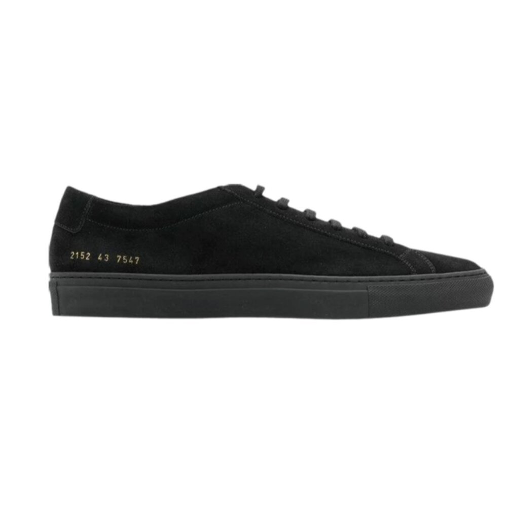 Common Projects - Black/Black Original Achilles Low Sneakers (Size 42)